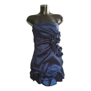 WISHES WISHES WISHES Strapless Bunched Ruched Avant Garde Mini Dress size 9